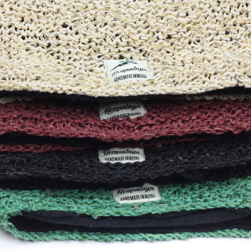 Hemp beanie, winter hat, crochet, fleece lined, unisex - Hempalaya