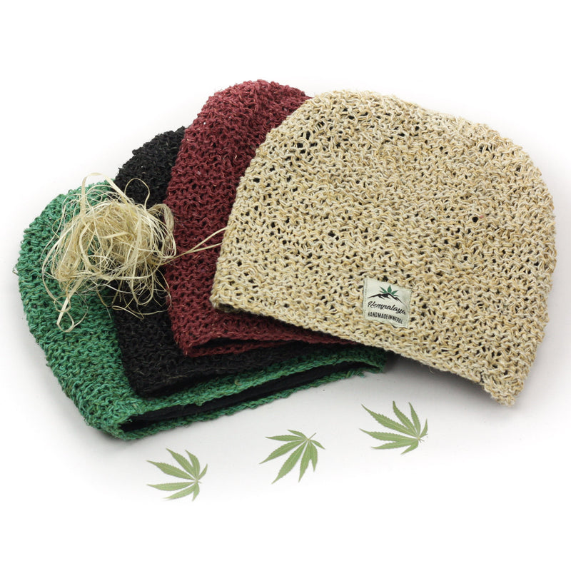 Hemp beanie, winter hat, crochet, fleece lined, unisex - Hempalaya