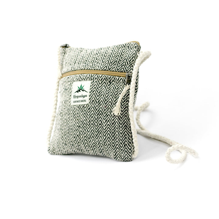 Hemp neck pouch, black - Hempalaya