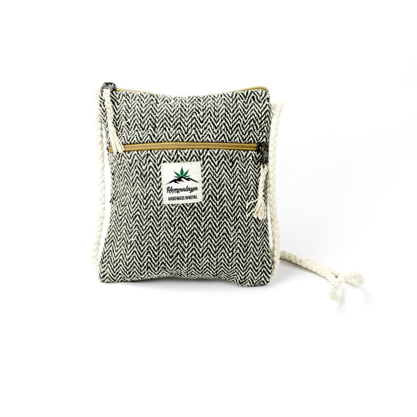 Hemp neck pouch, black - Hempalaya