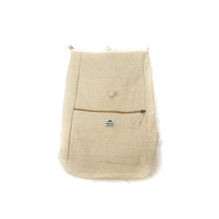 Hemp rolltop backpack, natural - Hempalaya