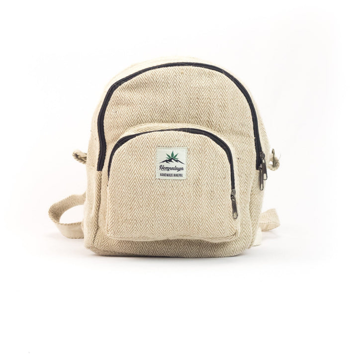 Hemp 2 in 1 mini backpack, natural - Hempalaya