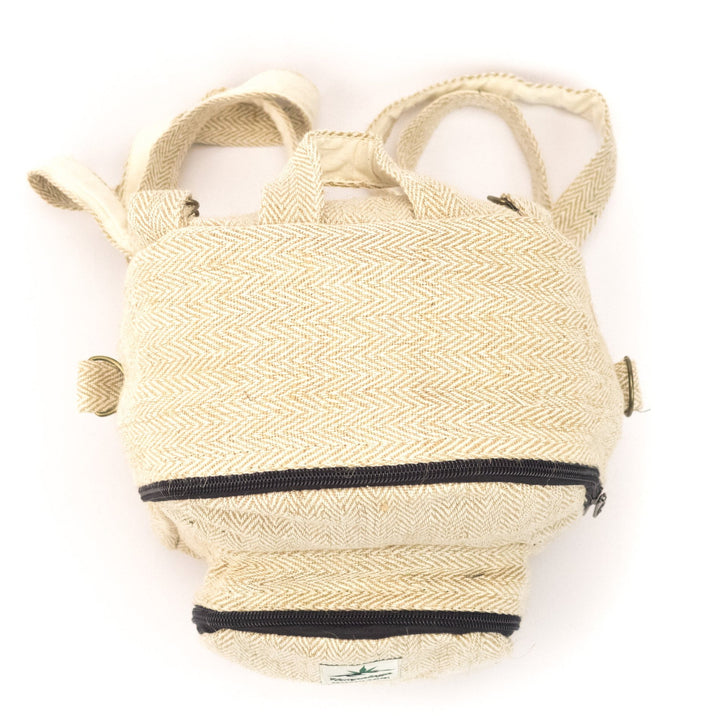 Hemp 2 in 1 mini backpack, natural - Hempalaya