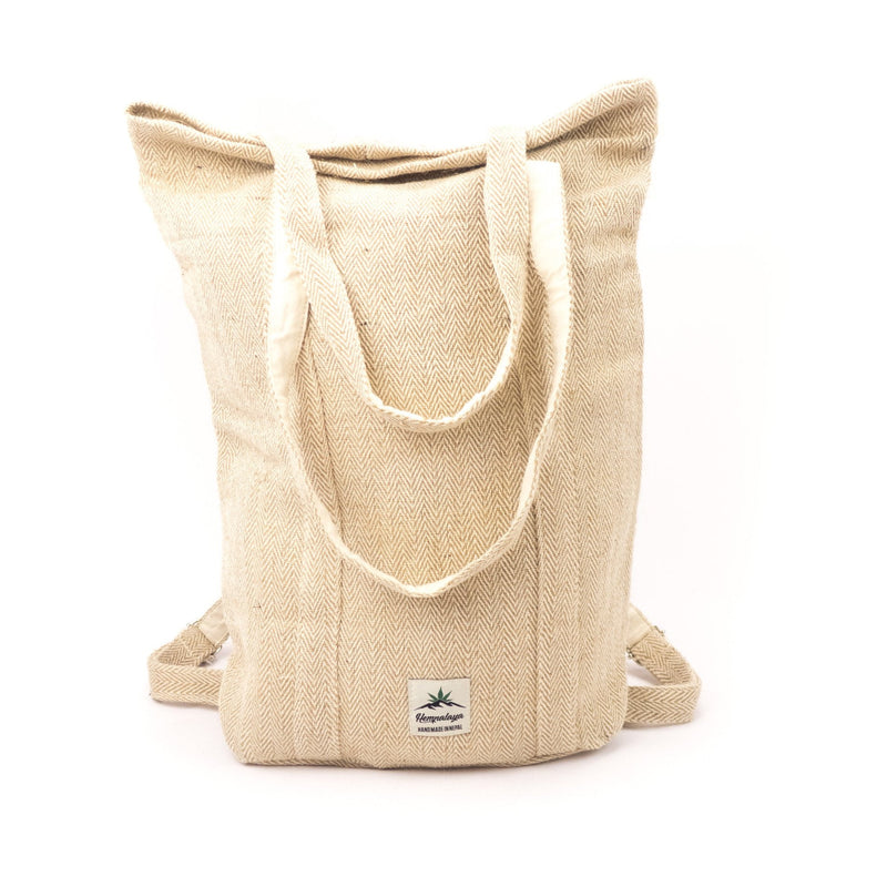 Hemp 2 in 1, multipurpose bag and backpack, natural - Hempalaya