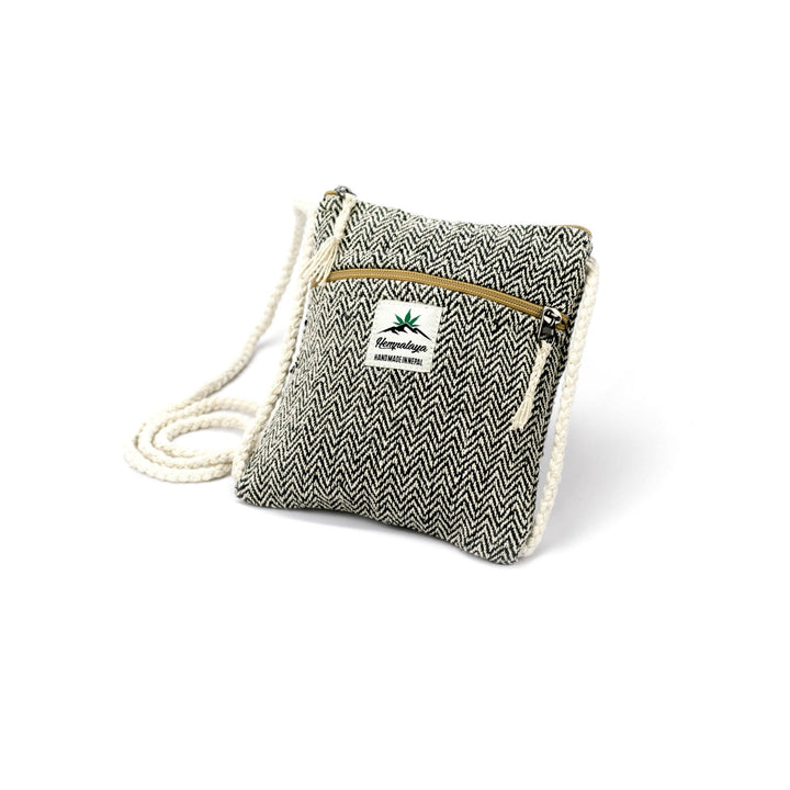 Hemp neck pouch, black - Hempalaya