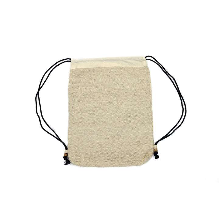 Hemp drawstring bag, natural - Hempalaya