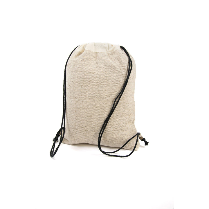 Hemp drawstring bag, natural - Hempalaya