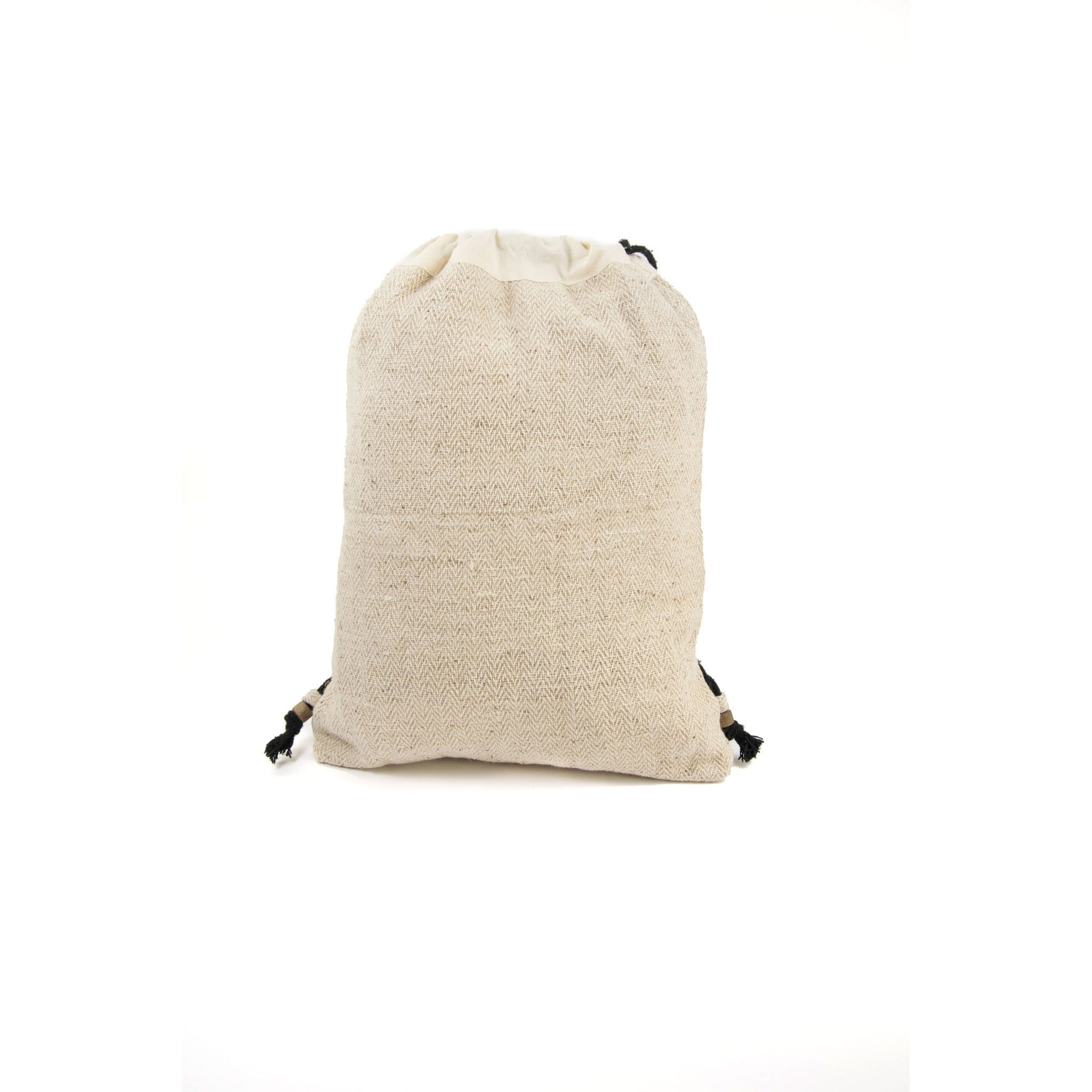 Hemp drawstring bag, natural - Hempalaya