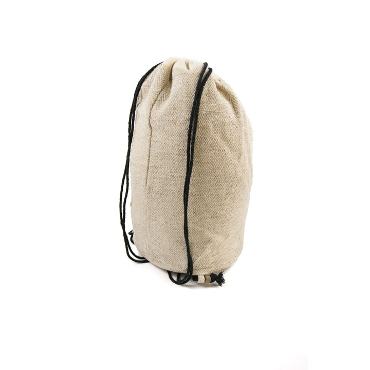 Hemp round bottom duffle bag, natural - Hempalaya