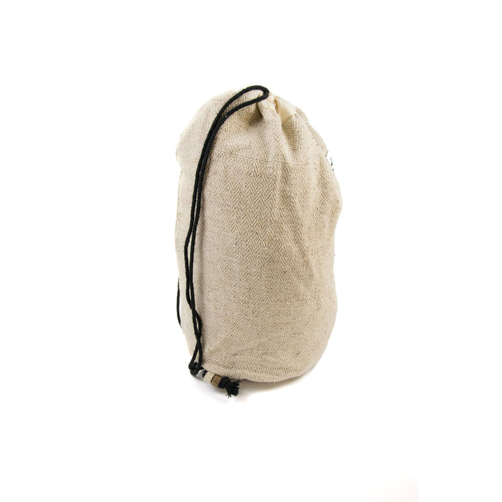 Hemp round bottom duffle bag, natural - Hempalaya