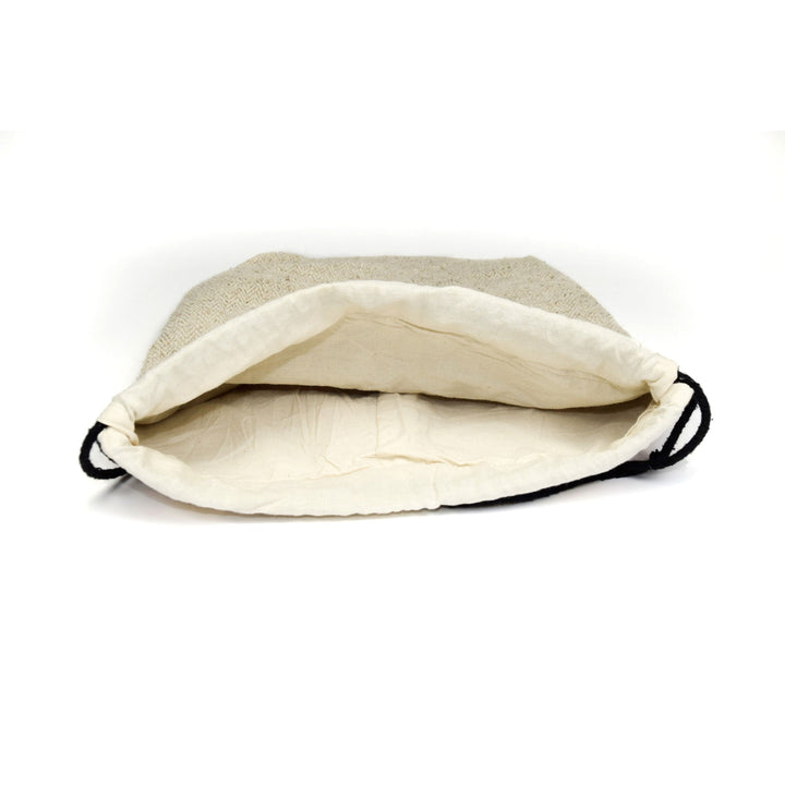 Hemp drawstring bag, natural - Hempalaya